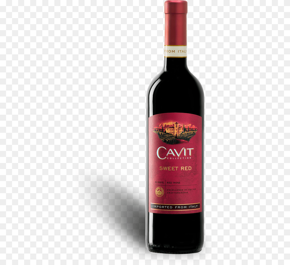 Cavit Sweet Red Wine, Alcohol, Beverage, Bottle, Liquor Png Image