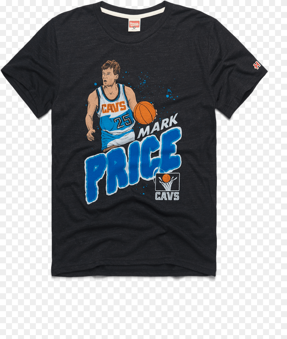 Cavs Mark Price In The Paint Retro Cleveland Cavaliers Active Shirt, Clothing, T-shirt, Adult, Male Free Png