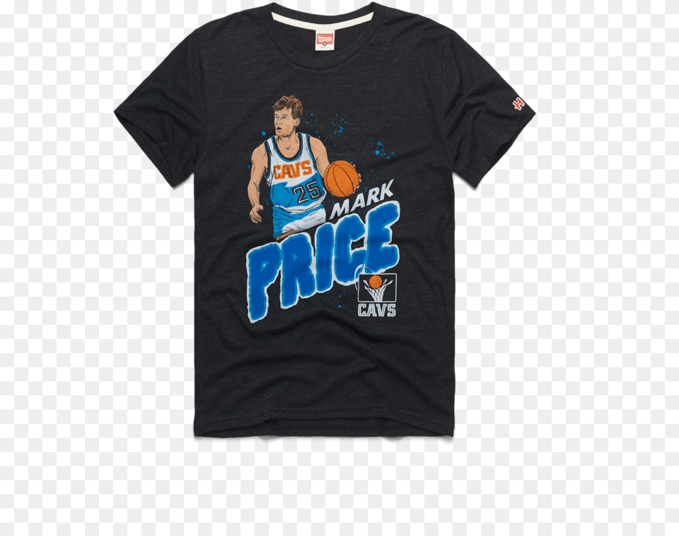 Cavs Mark Price In The Paint Short Sleeve, Clothing, T-shirt, Person, Shirt Free Png Download