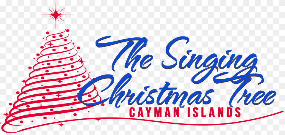 Cayman Singing Christmas Tree Calligraphy, Handwriting, Text Png