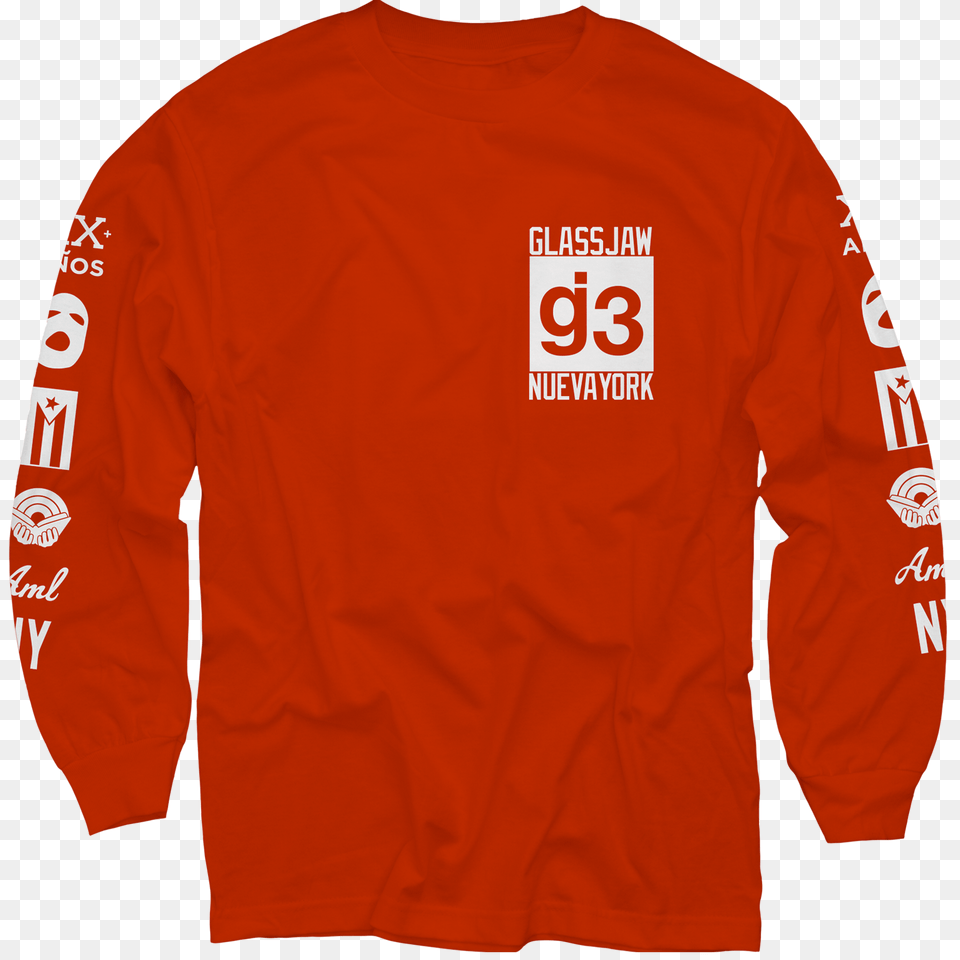 Cb Mas Logos Red Long Sleeve T Shirt, Clothing, Long Sleeve, Knitwear, Sweater Free Png