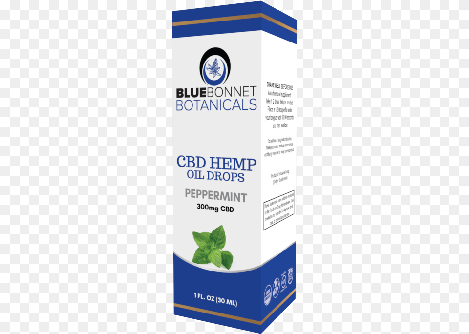 Cbd Hemp Oil Drops 300mg Box, Herbal, Herbs, Mint, Plant Free Transparent Png
