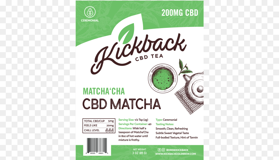 Cbd Matcha Tea Tea, Advertisement, Poster, Herbal, Herbs Png