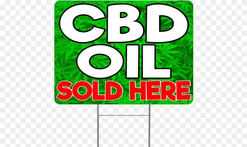 Cbd Oil Sold Here Inch Sign Graphic Design, Green, Symbol, Grass, Plant Free Png Download