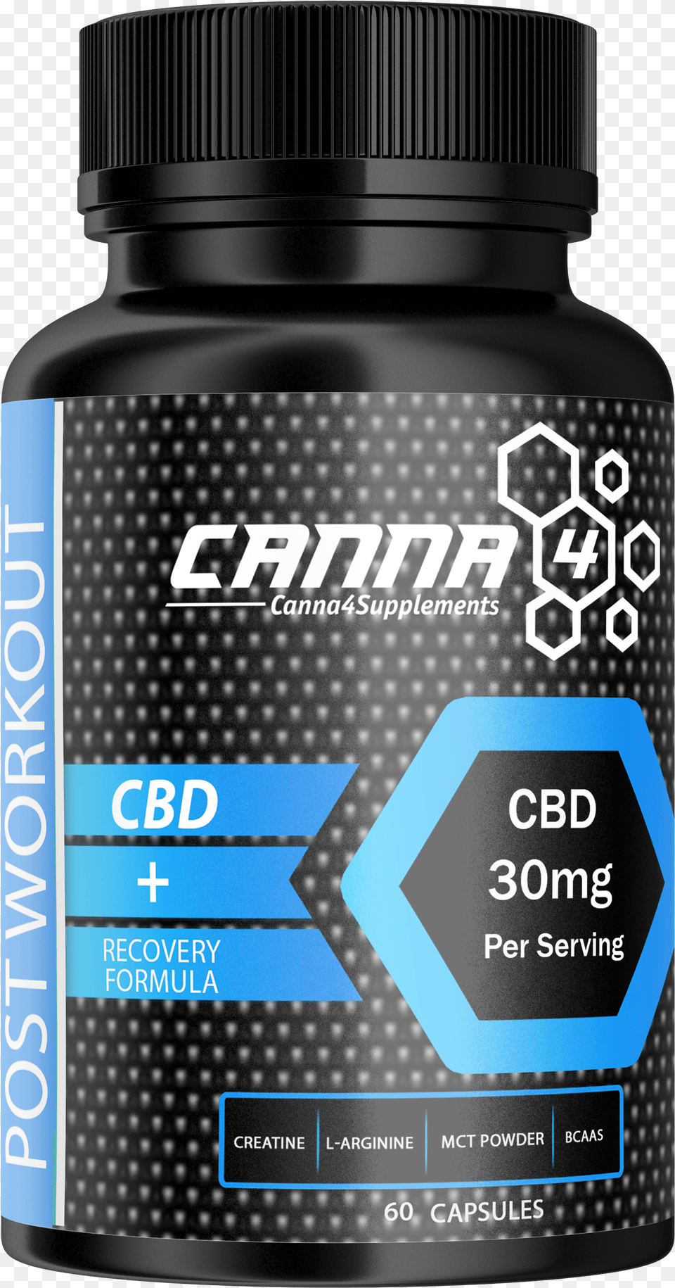Cbd Post Workout Capsules 30mg Cbd Per Cap Nutraceutical, Bottle Free Png