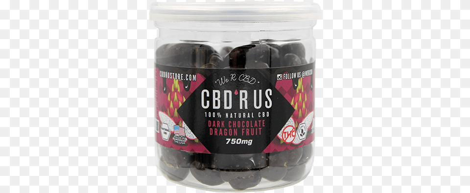 Cbd U0027r Us Dark Chocolate Dragon Fruit 750mg Strawberry, Jar Free Png