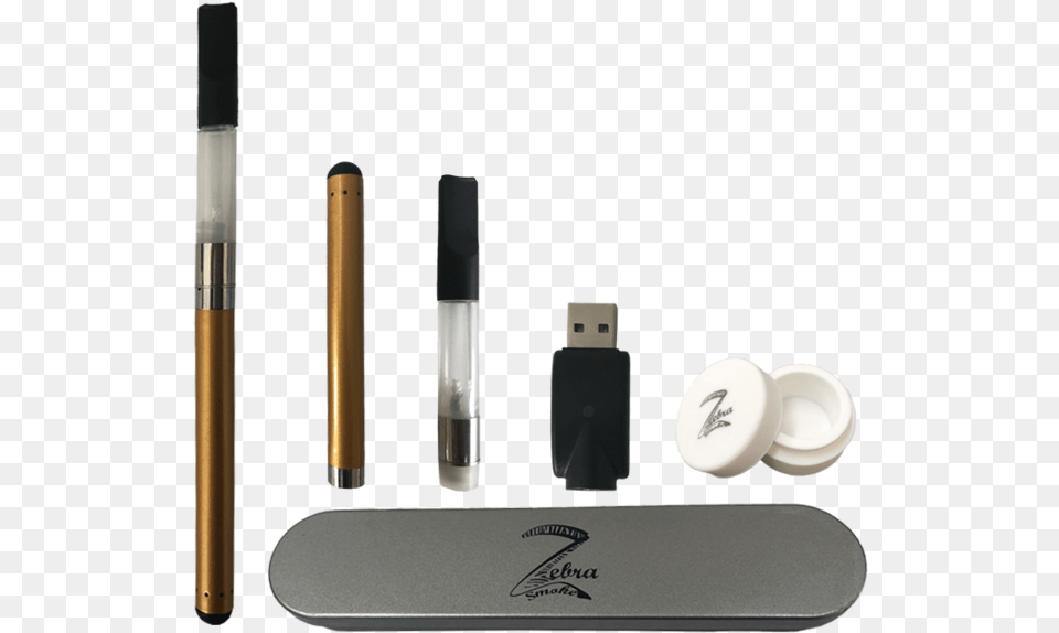 Cbdwax Slim Vaporizer Kit By Zebra Smoke Gold Vaporizer, Electronics, Brush, Cosmetics, Device Free Png