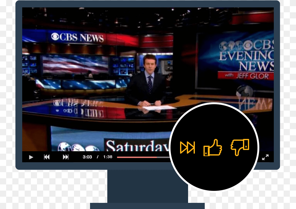 Cbs Evening News With Jeff Glor, Person, Screen, Computer Hardware, Crowd Png