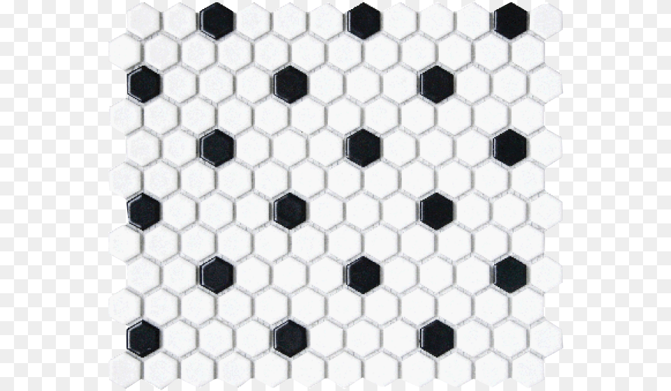 Cc Mosaics White Black Hex 1 Floor, Pattern, Food, Honey, Honeycomb Free Transparent Png