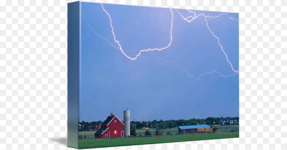 Cc Red Barn Lightning Rodeo By James Lightning, Nature, Outdoors, Countryside, Shelter Free Png Download
