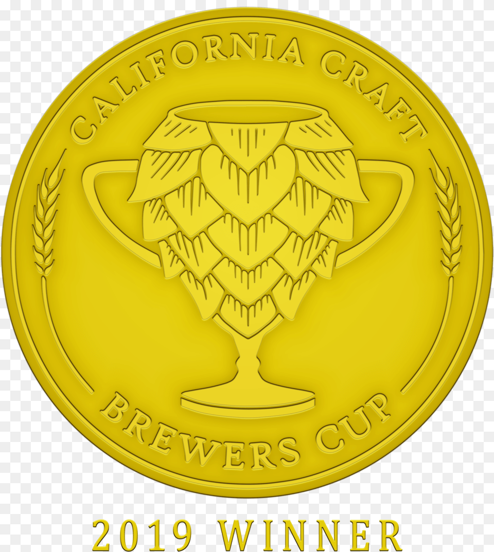 Ccbc Logo Gold California Craft Brewers Cup Medal, Coin, Money Png Image
