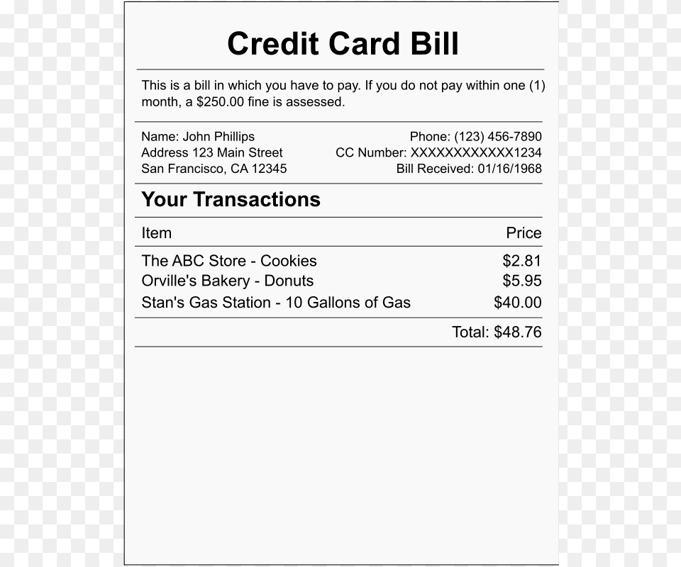 Ccbill, Page, Text, Document, Invoice Png
