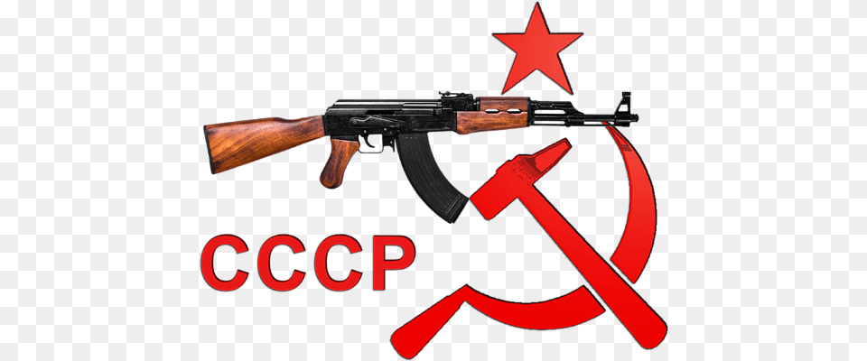 Cccp Star Ak47 Greeting Card Ak 47, Firearm, Gun, Rifle, Weapon Png