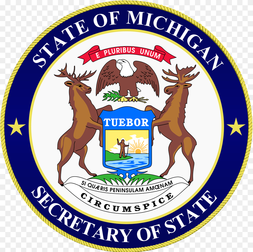 Ccipbutton Mi Michigan Secretary Of State, Emblem, Symbol, Badge, Logo Free Png