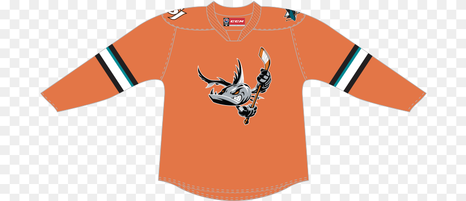 Ccm Quicklite San Jose Barracuda Premier Third Jersey Active Shirt, Clothing, T-shirt Png