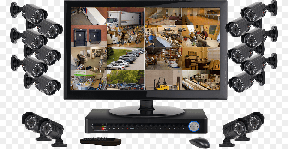 Cctv Camera System For Home, Computer Hardware, Electronics, Hardware, Monitor Png Image