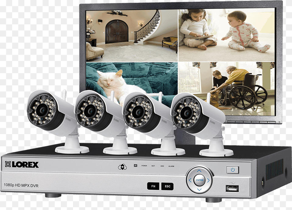Cctv Camera With Monitor, Person, Child, Female, Girl Png Image