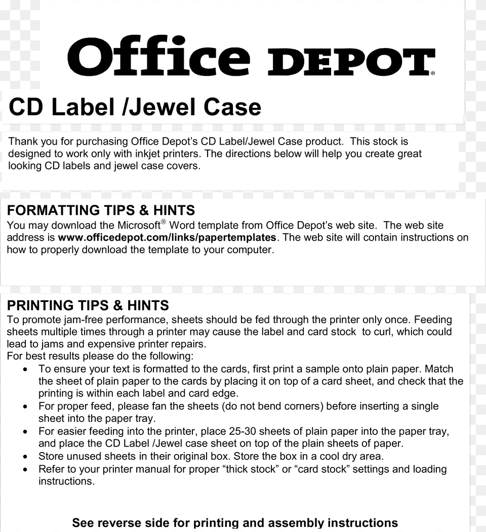 Cd Case Template Main Image Office Depot, Advertisement, Page, Poster, Text Png