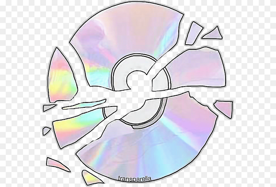 Cd Holo Tumblr Retro Interesting Art Cd Tumblr, Disk, Dvd, Person Free Png Download