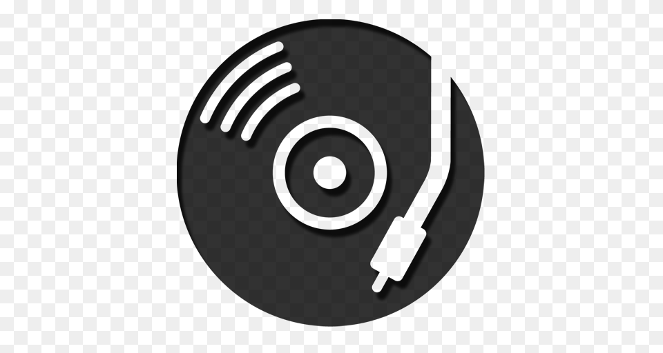 Cd Music Player Record Turntable Icon, Silhouette, Lighting, Firearm, Weapon Png Image