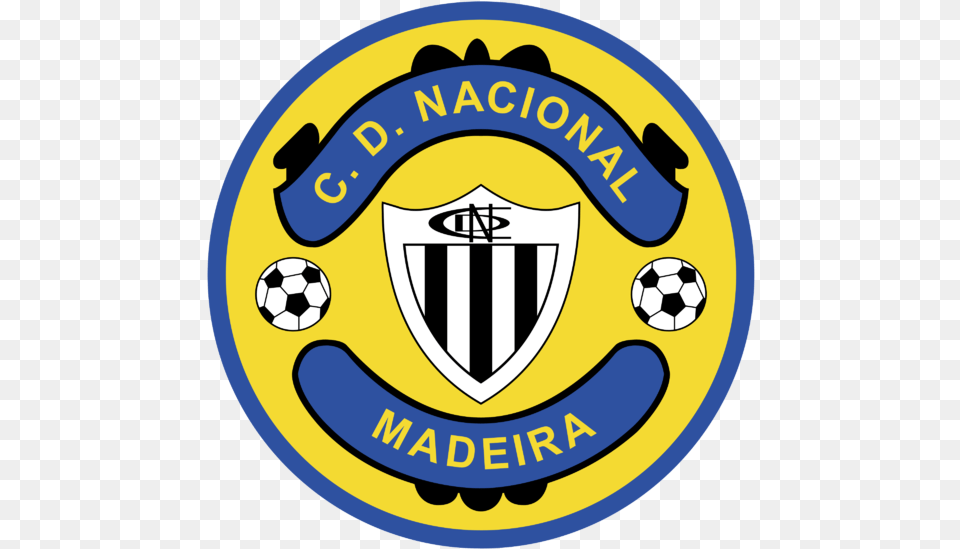 Cd Nacional Da Madeira Logo Transparent Amp Svg Vector Escudo Cd Nacional, Badge, Symbol, Emblem, Ball Free Png