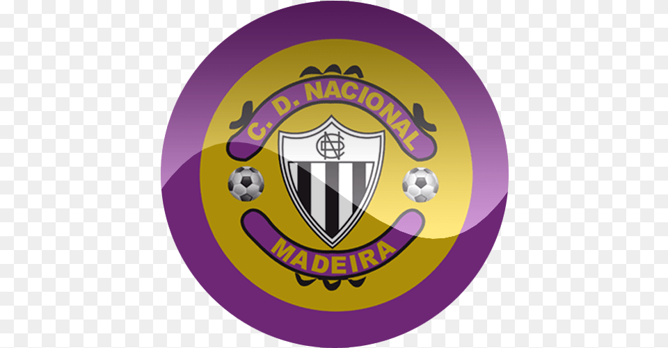 Cd Nacional Madeira Logo Cd Nacional Logo, Badge, Symbol, Football, Ball Free Transparent Png