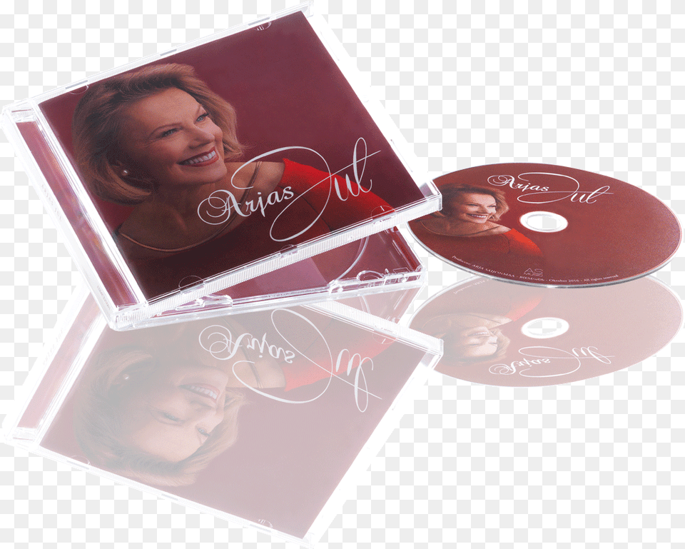 Cd With Print In Jewel Case Circle, Adult, Female, Person, Woman Png Image