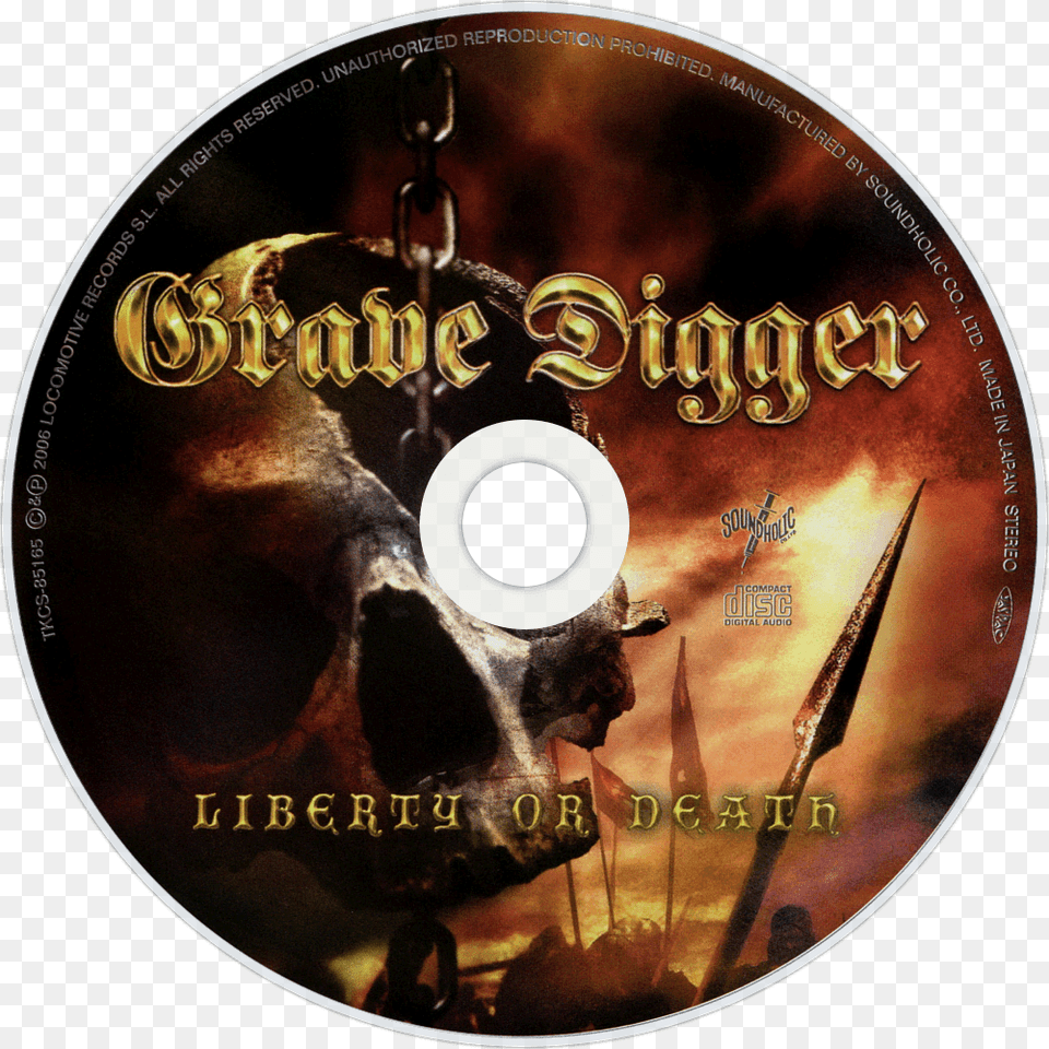 Cdart Artwork Grave Digger Liberty Or Death Back, Disk, Dvd, Adult, Male Free Png Download