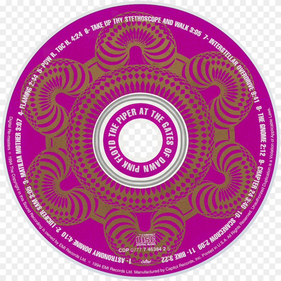 Cdart Artwork Piper At The Gates, Disk, Dvd Free Png Download