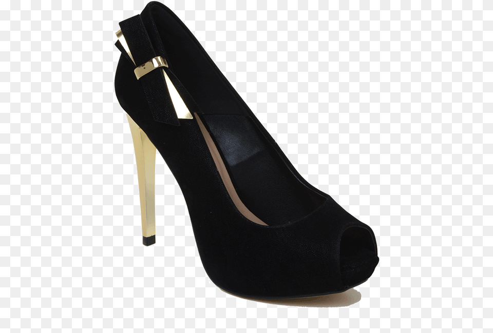 Cecconello Black Peep Toe Stilettos With Side Bow Raffinee Basic Pump, Clothing, Footwear, High Heel, Shoe Free Png