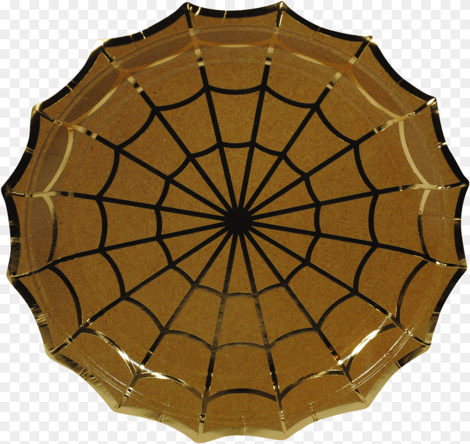 Cedar And Gold Foil Spiderweb Halloween Paper Plates Halloween Spider Web, Canopy, Spider Web Png