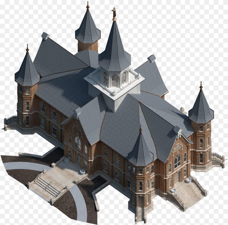 Cedar City Temple Open House Castle, Architecture, Building, Housing, Spire Free Png Download