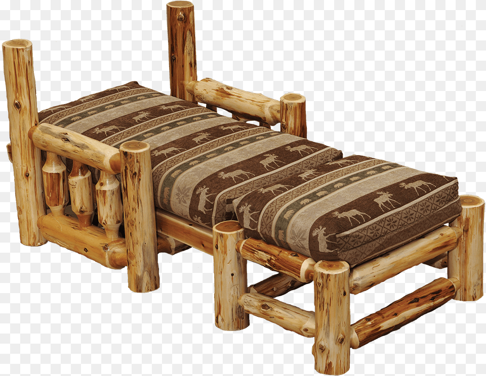 Cedar Futon Chair And Ottoman And Cover Bed Frame, Furniture, Wood, Cushion, Home Decor Png