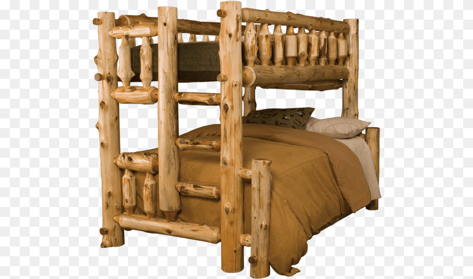 Cedar Log Bunk Bed Cedar Log Bunk Beds, Bunk Bed, Crib, Furniture, Infant Bed Png Image