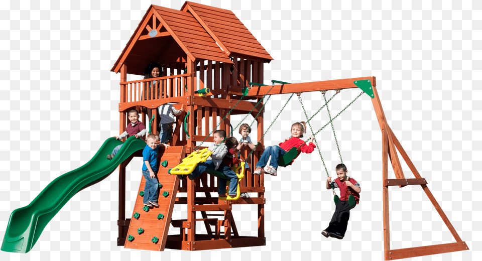 Cedar Play Set With Slide, Child, Play Area, Female, Person Png Image