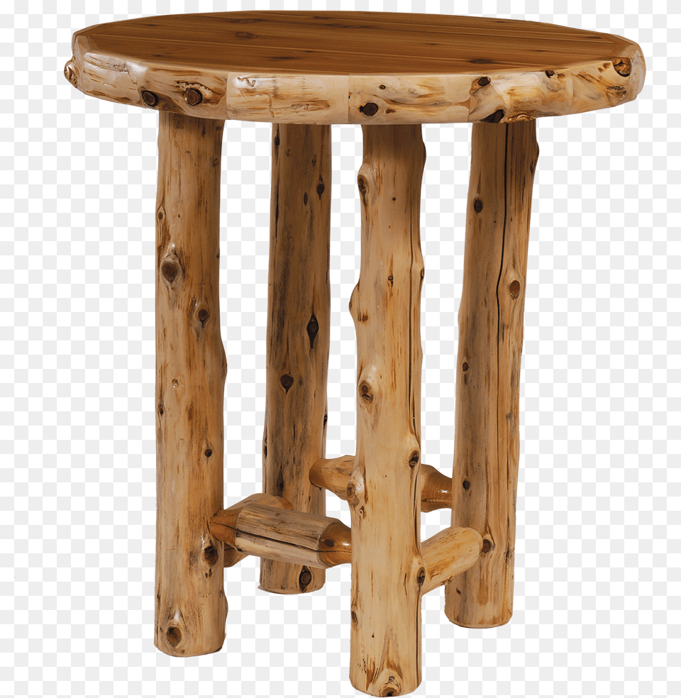 Cedar Round Pub Table Fireside Lodge Traditional Cedar Log Dining Table Finish, Furniture, Bar Stool, Wood, Dining Table Png Image