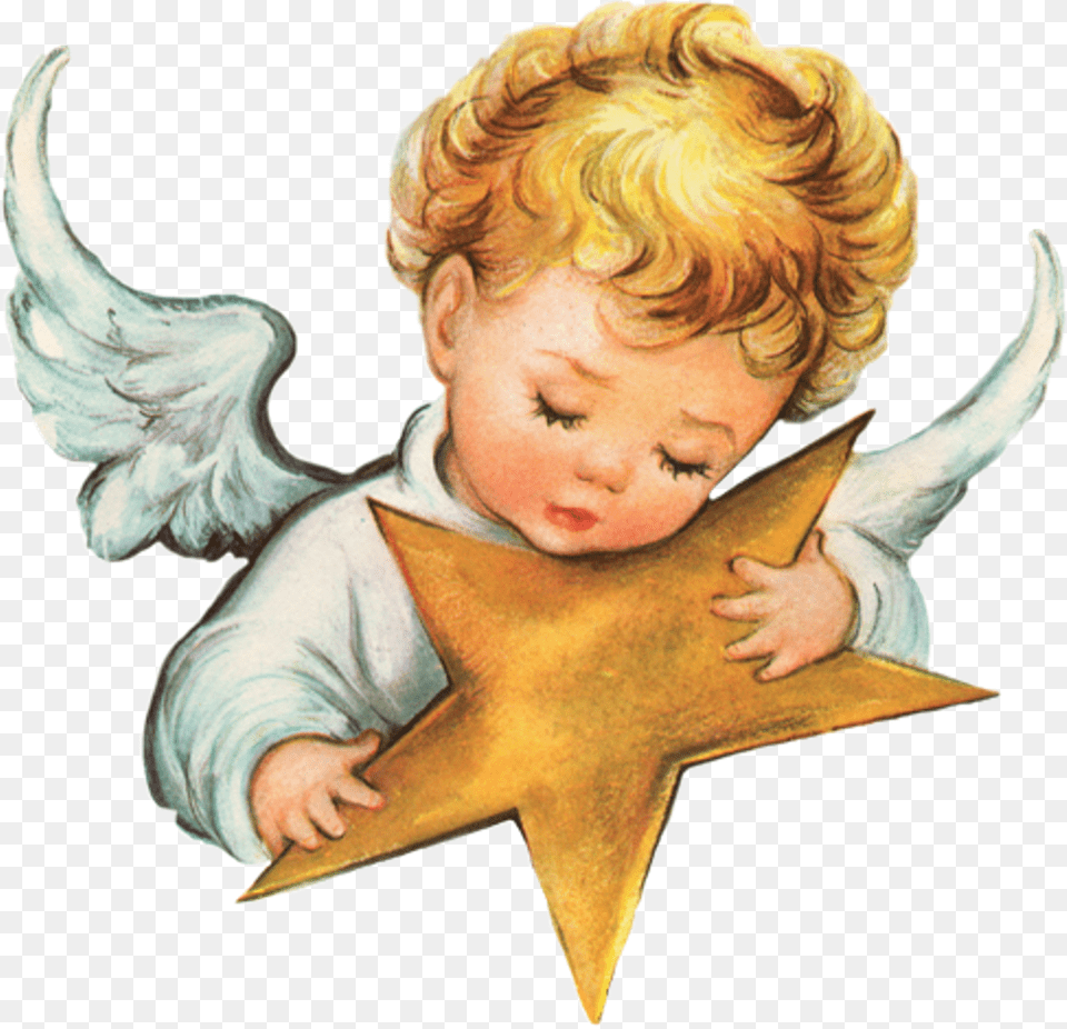 Ceiaxostickers Ceiaxo Paradise Vintage Retro Aesthetic Vintage Baby Angel, Person, Face, Head Png Image