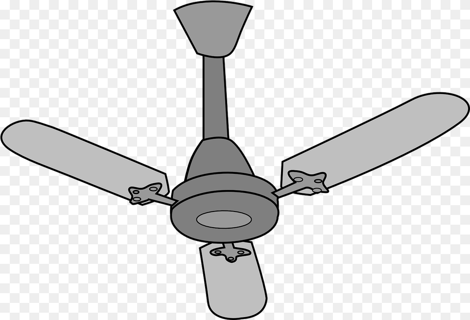 Ceiling Fan Black And White, Appliance, Ceiling Fan, Device, Electrical Device Free Png Download