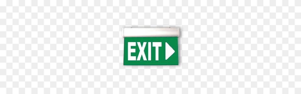 Ceiling Mounted Led Exit Sign With Arrow, Symbol, First Aid, Road Sign Free Png
