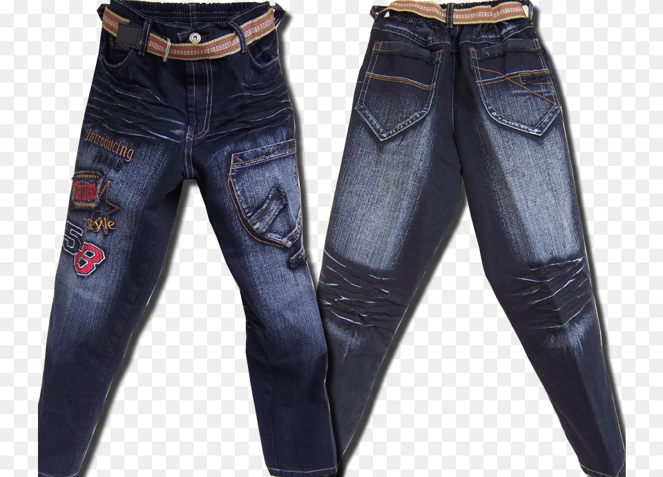 Celana Jeans Desain Bordir Jeans, Clothing, Pants Free Transparent Png