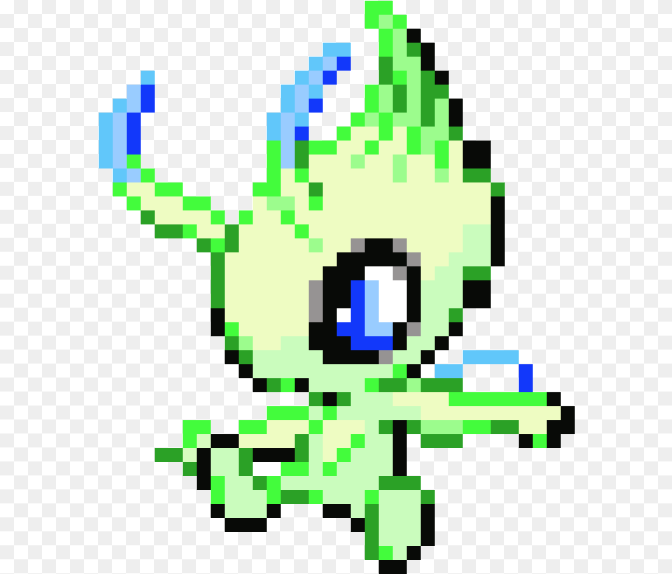 Celebi Legendary Pokemon Pixel Art Png Image