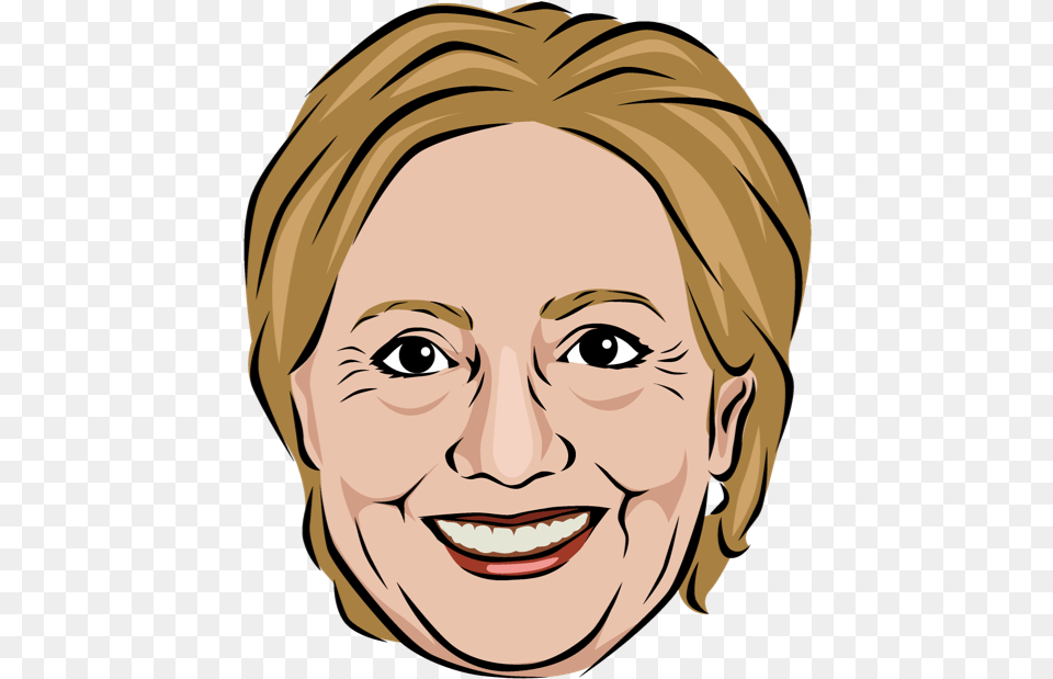 Celebmoji Politics Stickers Trump Clinton Obama Messages Illustration, Head, Portrait, Photography, Face Free Png Download