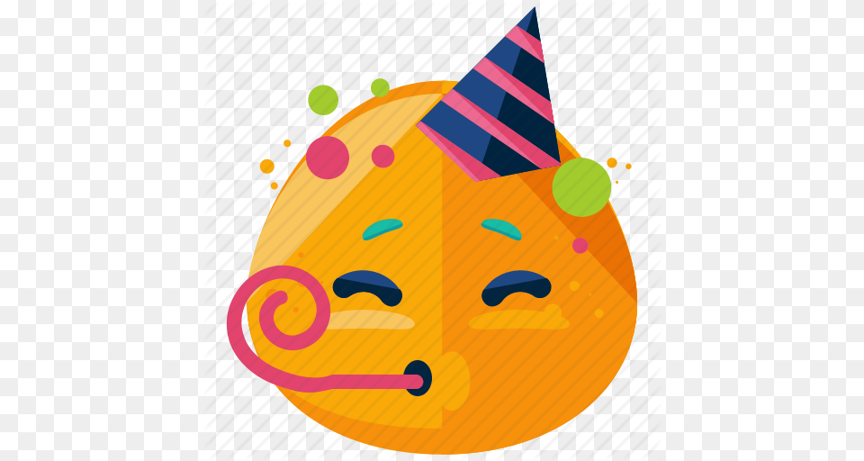 Celebrate Emoji Emoticon Face Party Smiley Icon, Clothing, Hat, Ball, Sport Png Image