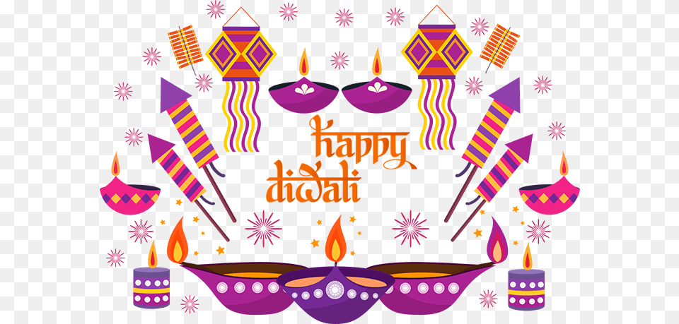 Celebrate This Diwali With Decorative Posters And Motivate Clip Art Diwali, Purple, Graphics, Pattern, Person Free Transparent Png