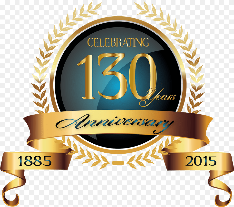 Celebrating 130 Years 130 Anniversary, Badge, Logo, Symbol, Emblem Free Transparent Png