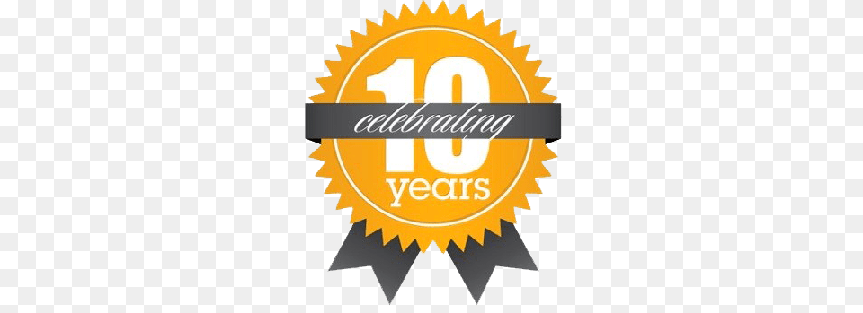 Celebrating Ten Years, Logo, Badge, Symbol Png Image