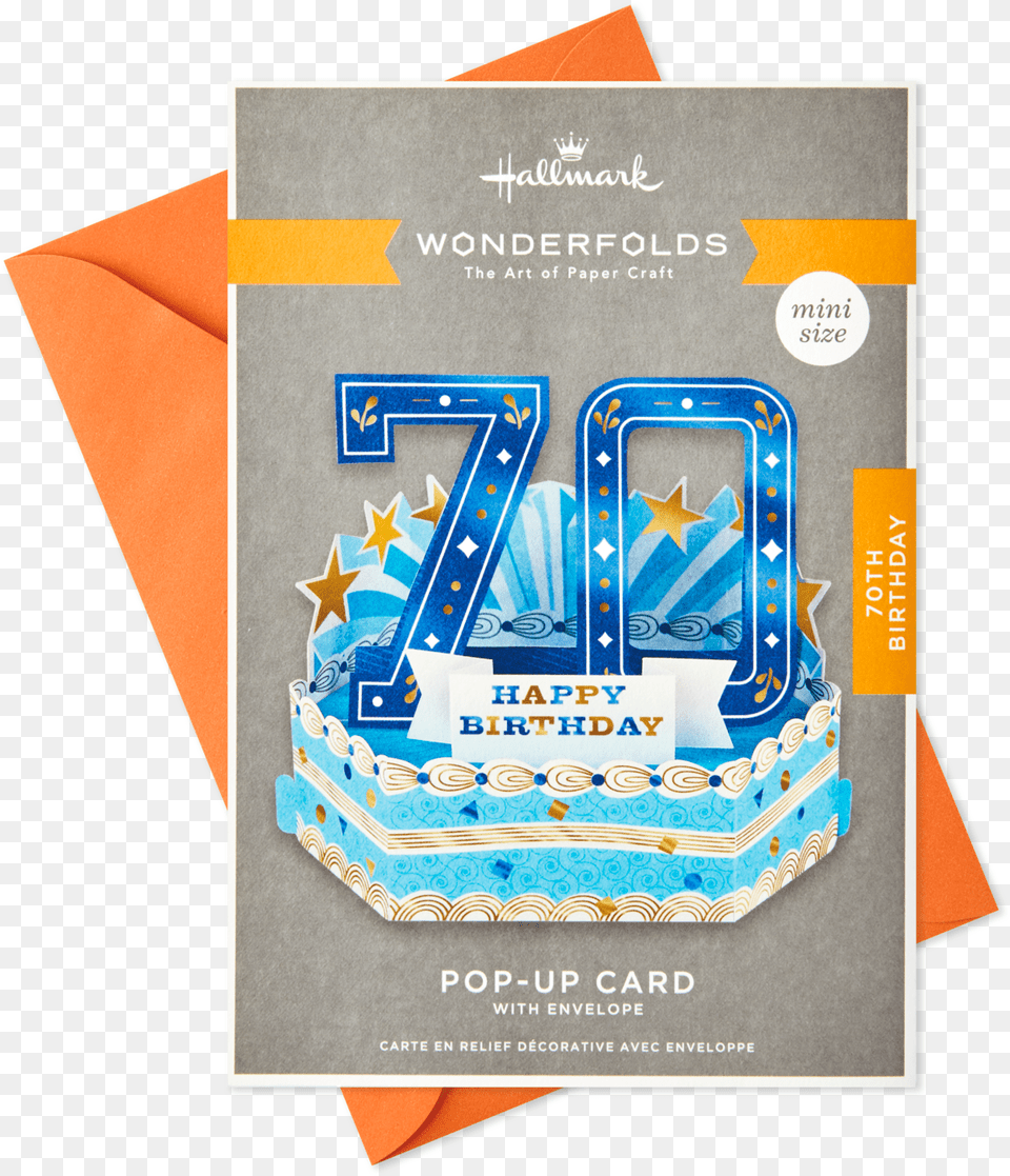 Celebrating You Mini Pop Up 70th Birthday Card Clipart Paper, Advertisement, Poster, Birthday Cake, Cake Png