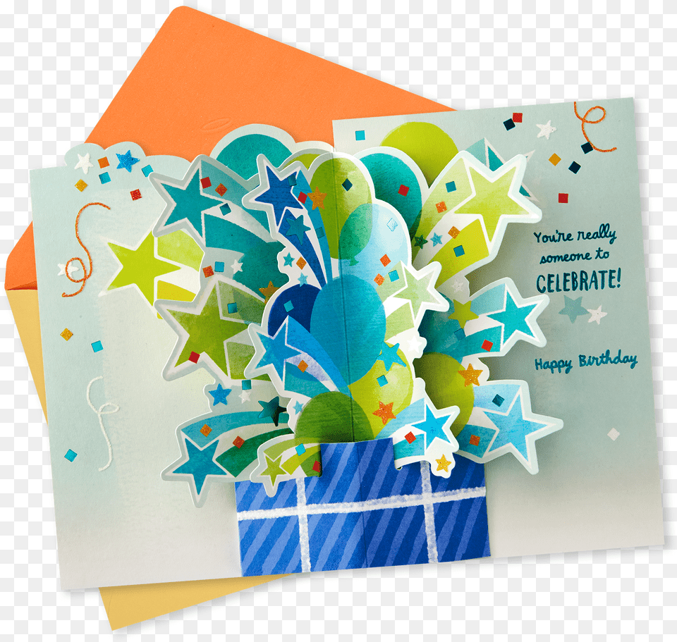 Celebrating You Pop Up Birthday Card Greeting Card, Envelope, Greeting Card, Mail, Advertisement Png