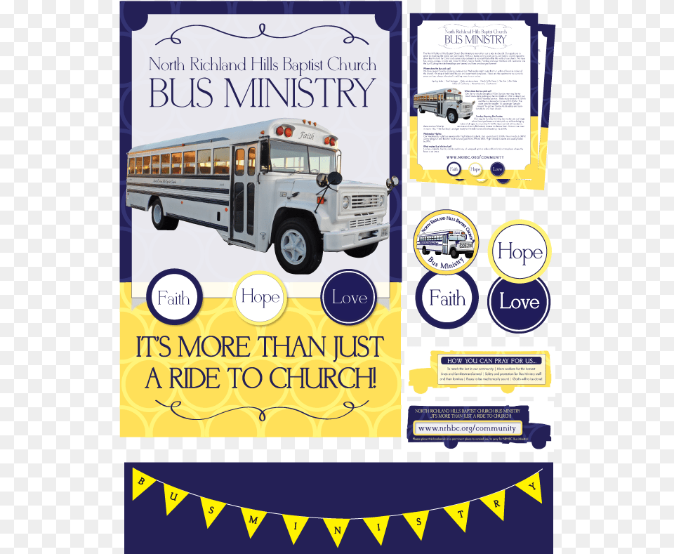 Celebration Campaign Designed For A Church Bus Church Bus Flyer, Advertisement, Poster, Transportation, Vehicle Png Image