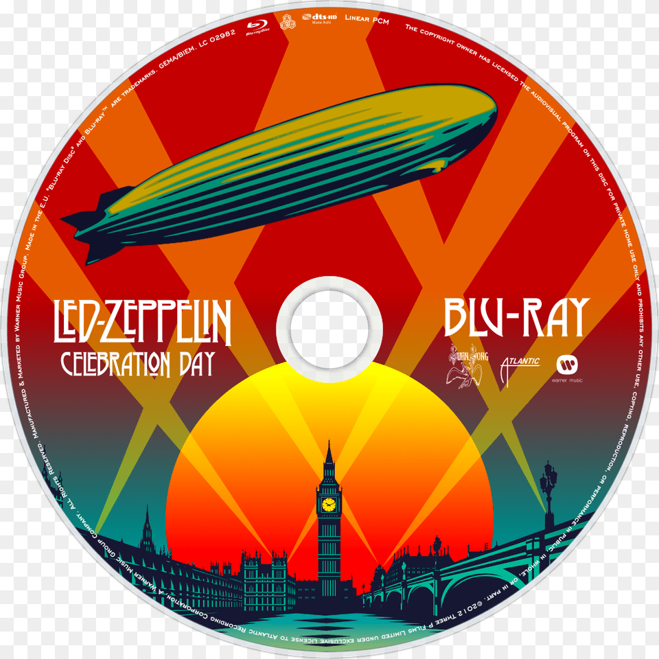 Celebration Day Bluray Disc Image Led Zeppelin Celebration Day Cover Bluray, Disk, Dvd Png